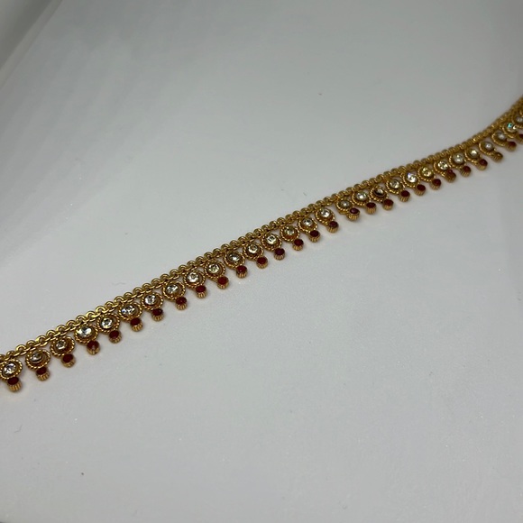Women Gold Plated Anklet | Indian Jewelry | 10 inches long | Brand New - Picture 1 of 4